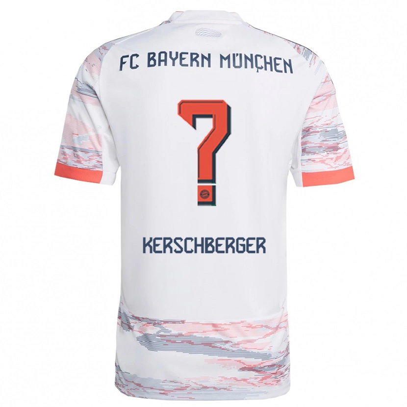 Danxen Niño Camiseta Paul Kerschberger #0 Blanco Gris 2ª Equipación 2025/26 La Camisa