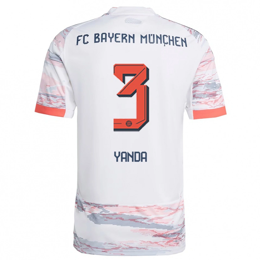 Danxen Niño Camiseta Julien Yanda #3 Blanco Gris 2ª Equipación 2025/26 La Camisa