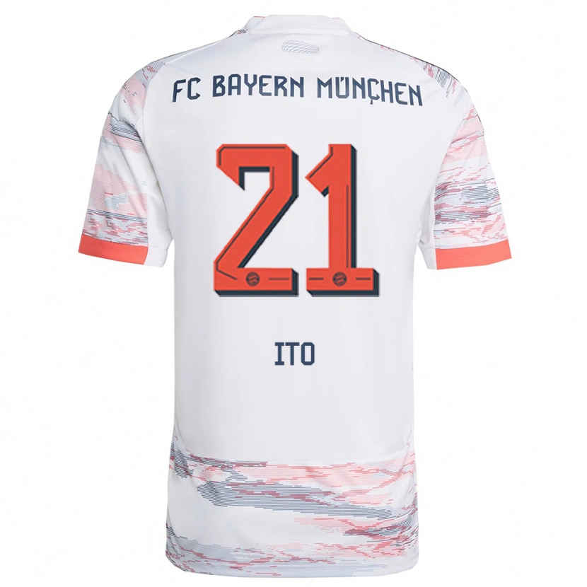 Danxen Niño Camiseta Hiroki Ito #21 Blanco Gris 2ª Equipación 2025/26 La Camisa