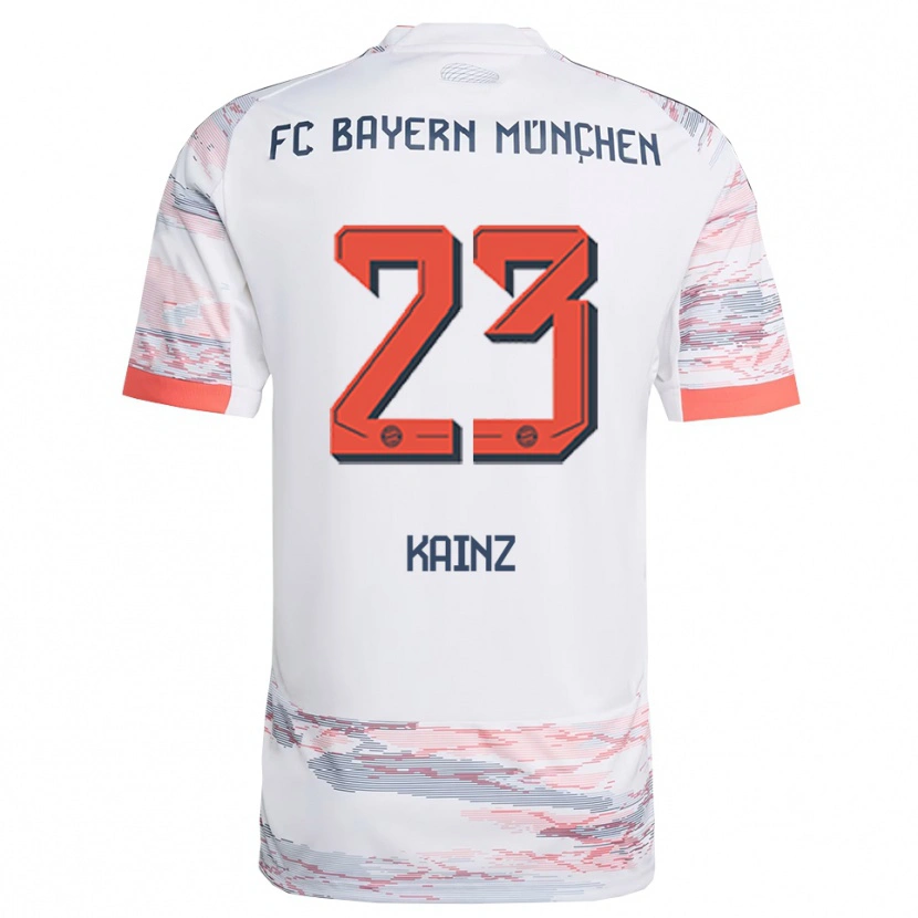 Danxen Niño Camiseta Manuel Kainz #23 Blanco Gris 2ª Equipación 2025/26 La Camisa
