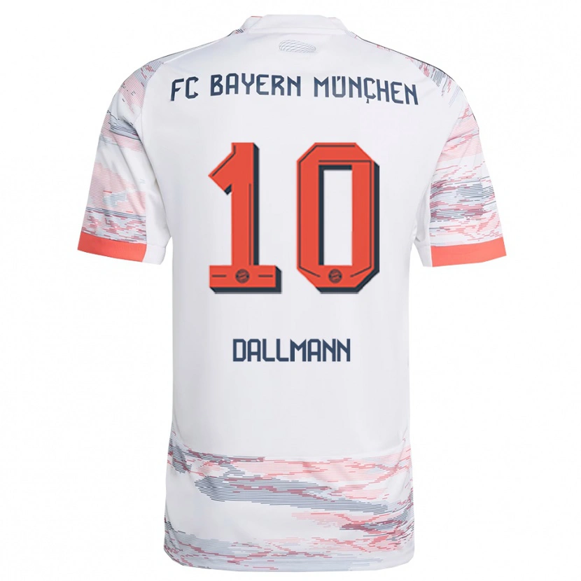 Danxen Niño Camiseta Linda Dallmann #10 Blanco Gris 2ª Equipación 2025/26 La Camisa