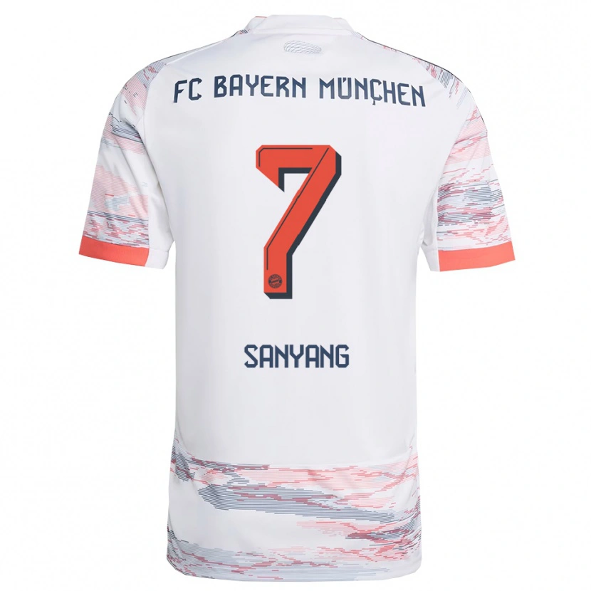 Danxen Niño Camiseta Mamin Sanyang #7 Blanco Gris 2ª Equipación 2025/26 La Camisa