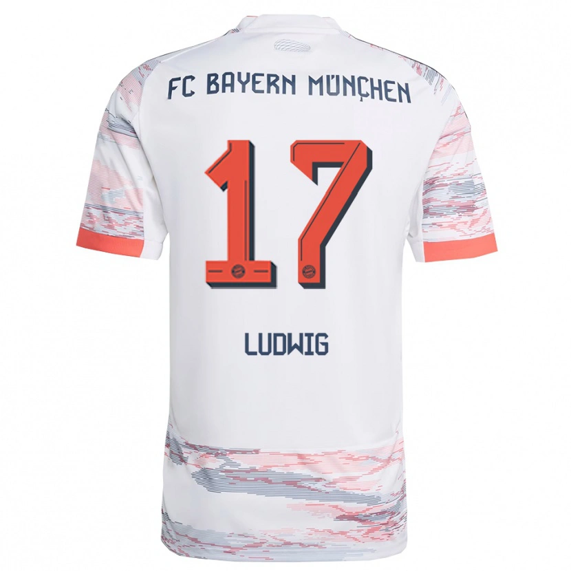 Danxen Niño Camiseta Linus Ludwig #17 Blanco Gris 2ª Equipación 2025/26 La Camisa