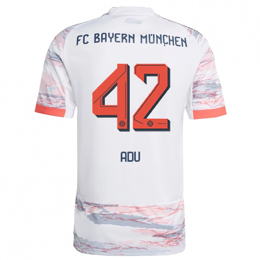 Danxen Niño Camiseta Gibson Adu #42 Blanco Gris 2ª Equipación 2025/26 La Camisa