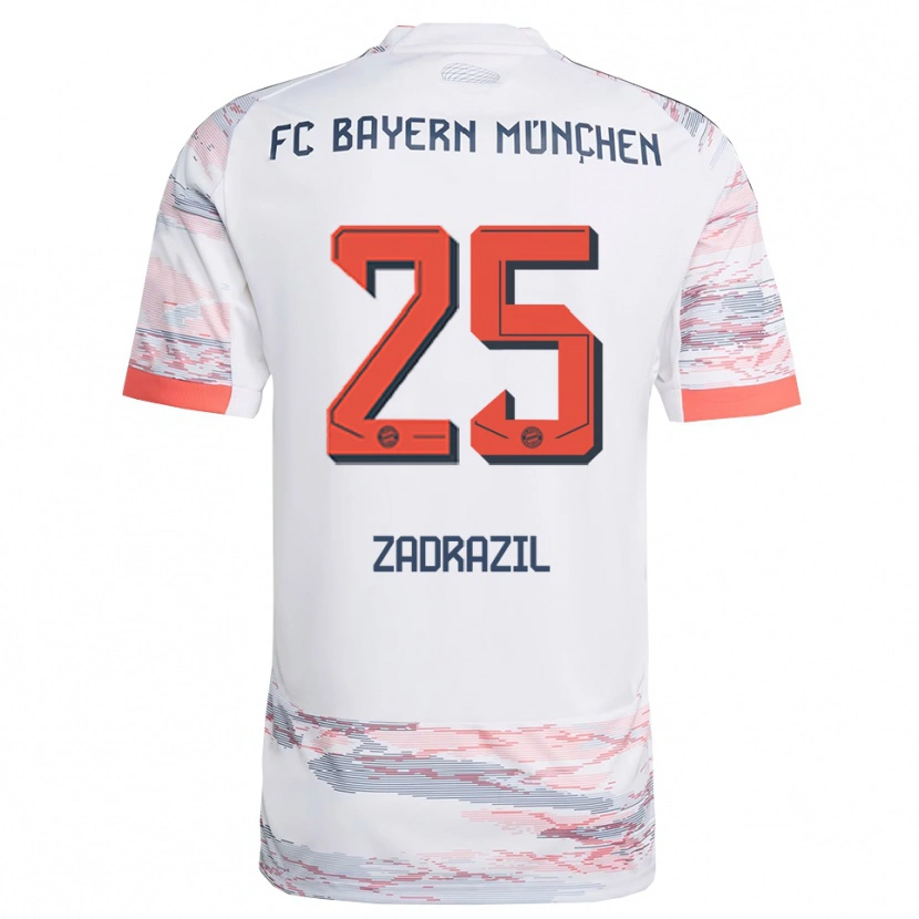 Danxen Niño Camiseta Sarah Zadrazil #25 Blanco Gris 2ª Equipación 2025/26 La Camisa