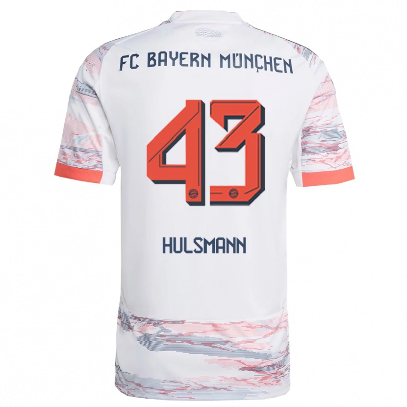 Danxen Niño Camiseta Tom Hulsmann #43 Blanco Gris 2ª Equipación 2025/26 La Camisa