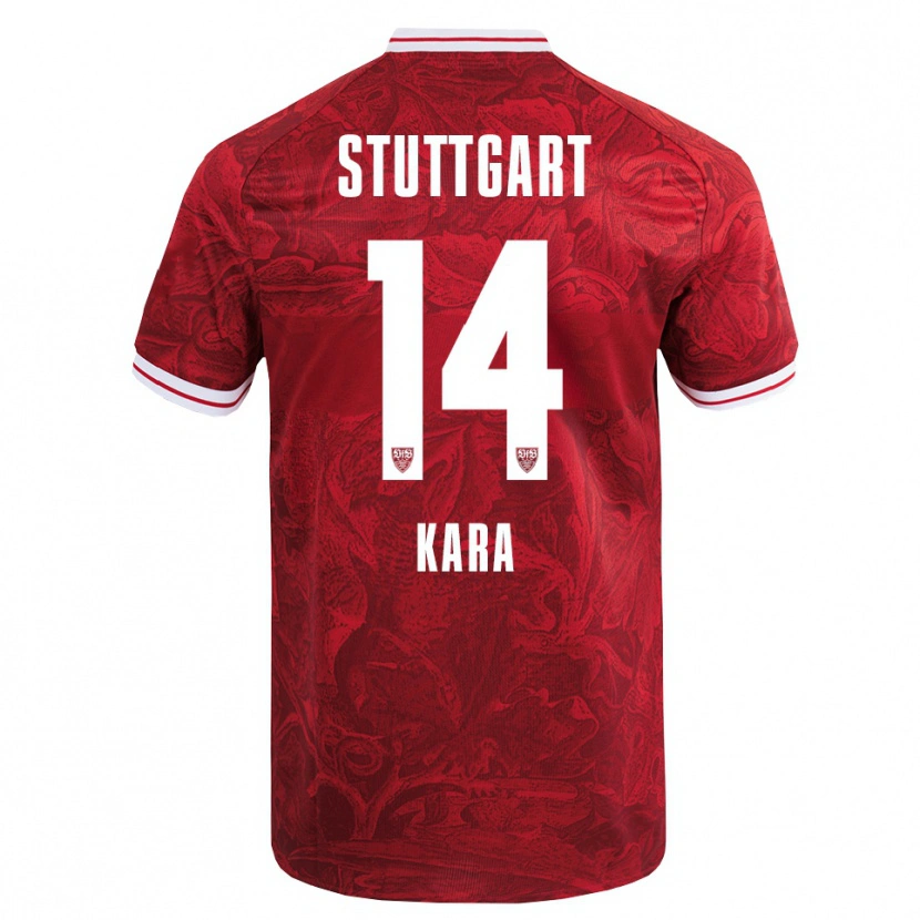 Danxen Niño Camiseta Semih Kara #14 Rojo Negro 2ª Equipación 2025/26 La Camisa