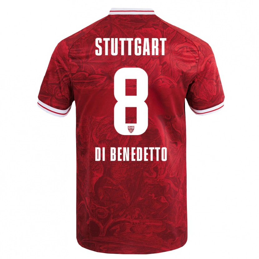 Danxen Niño Camiseta Samuele Di Benedetto #8 Rojo Negro 2ª Equipación 2025/26 La Camisa