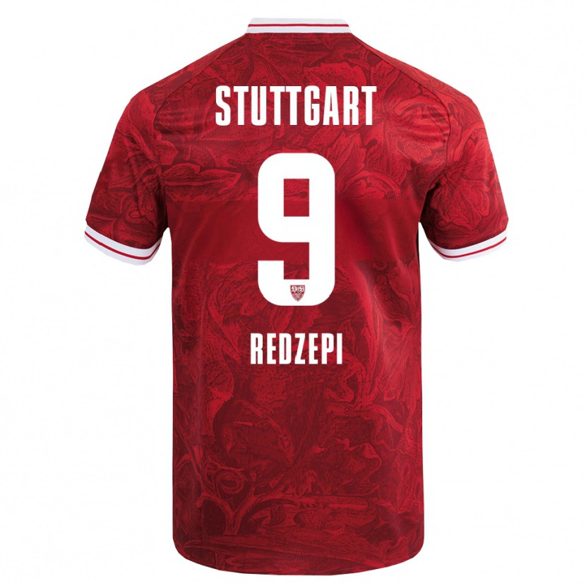 Danxen Niño Camiseta Enis Redzepi #9 Rojo Negro 2ª Equipación 2025/26 La Camisa