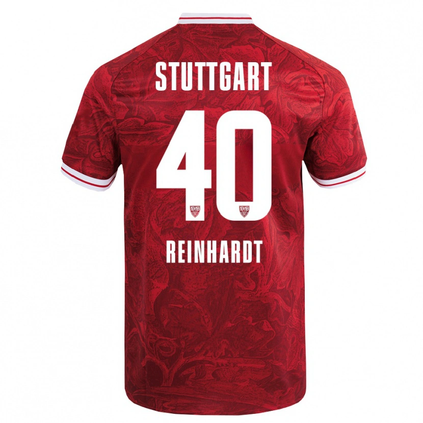 Danxen Niño Camiseta Peter Reinhardt #40 Rojo Negro 2ª Equipación 2025/26 La Camisa