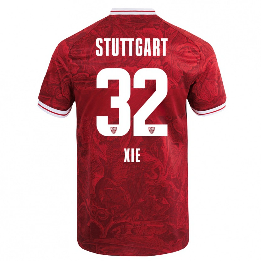 Danxen Niño Camiseta Alexander Xie #32 Rojo Negro 2ª Equipación 2025/26 La Camisa