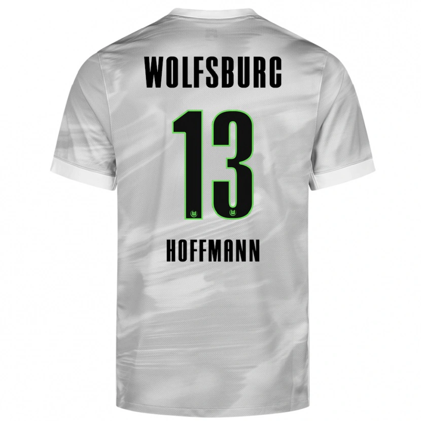 Danxen Niño Camiseta Nils Hoffmann #13 Gris Blanco 2ª Equipación 2025/26 La Camisa