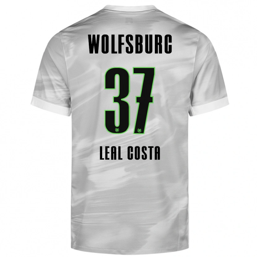 Danxen Niño Camiseta David Leal Costa #37 Gris Blanco 2ª Equipación 2025/26 La Camisa