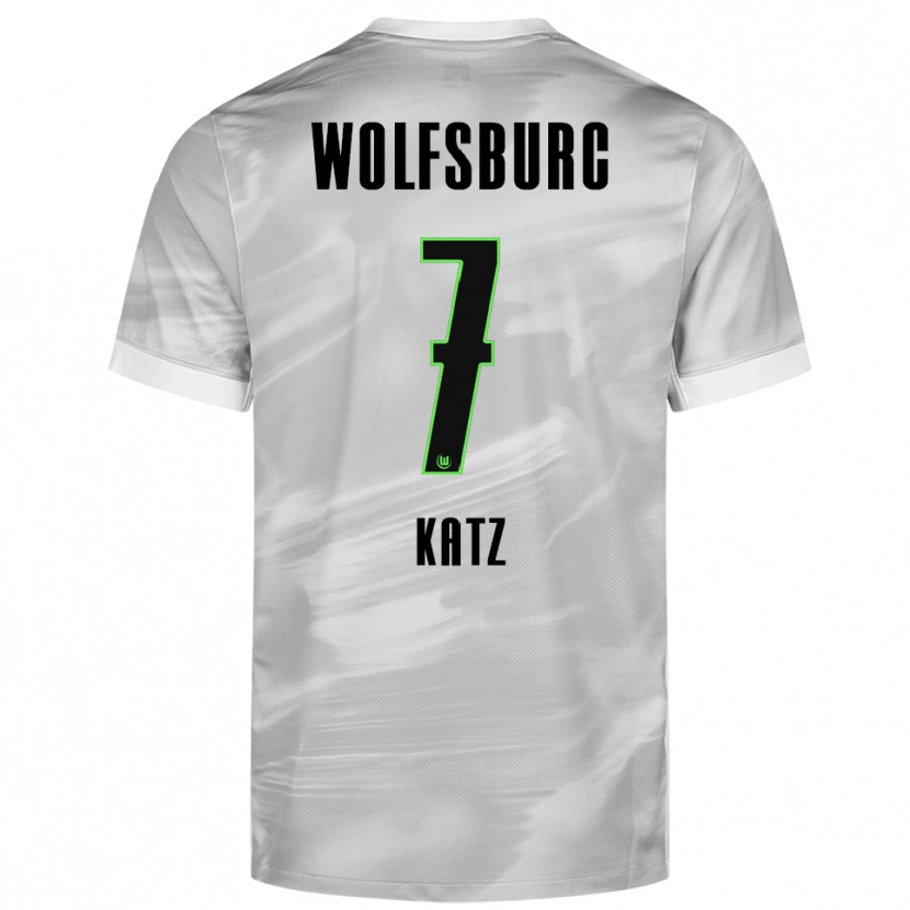 Danxen Niño Camiseta Bruno Katz #7 Gris Blanco 2ª Equipación 2025/26 La Camisa
