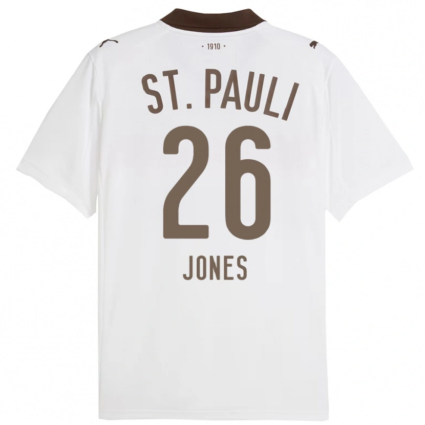 Danxen Niño Camiseta Ricky-Jade Jones #26 Blanco Rojo 2ª Equipación 2025/26 La Camisa