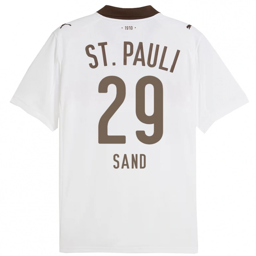 Danxen Niño Camiseta Christoffer Sand #29 Blanco Rojo 2ª Equipación 2025/26 La Camisa