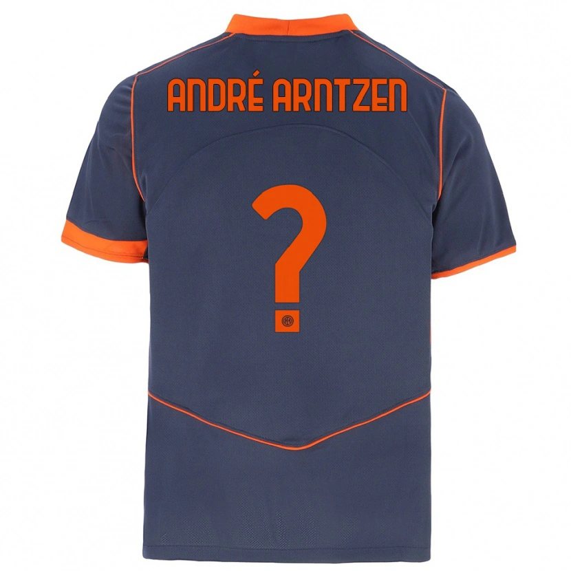 Danxen Niño Camiseta Matheo André Arntzen #0 Gris Naranja Equipación Tercera 2025/26 La Camisa