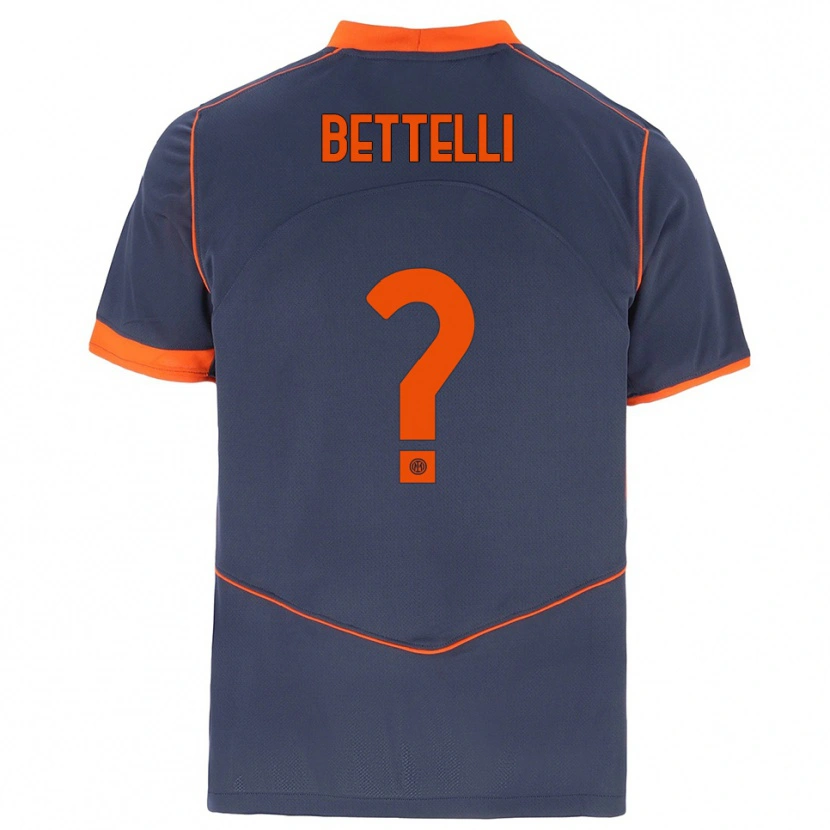 Danxen Niño Camiseta Luca Bettelli #0 Gris Naranja Equipación Tercera 2025/26 La Camisa