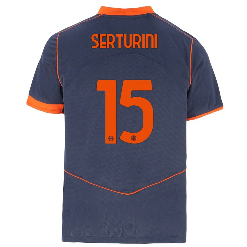 Danxen Niño Camiseta Annamaria Serturini #15 Gris Naranja Equipación Tercera 2025/26 La Camisa