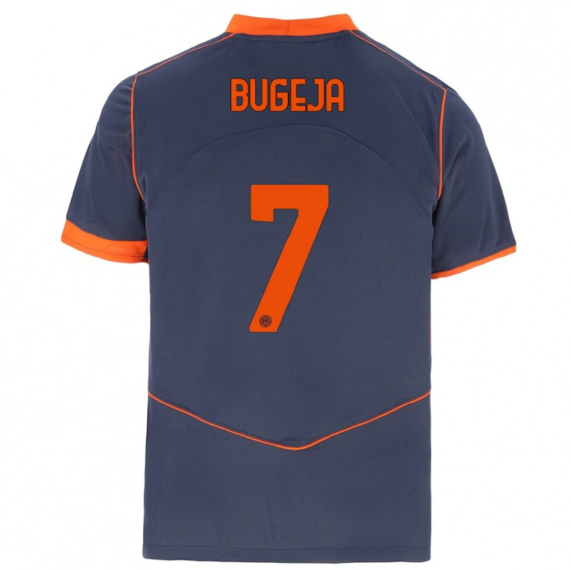 Danxen Niño Camiseta Haley Bugeja #7 Gris Naranja Equipación Tercera 2025/26 La Camisa