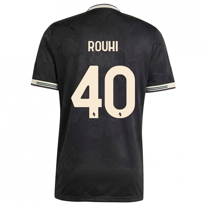 Danxen Niño Camiseta Jonas Rouhi #40 Negro Blanco Verde Equipación Tercera 2025/26 La Camisa