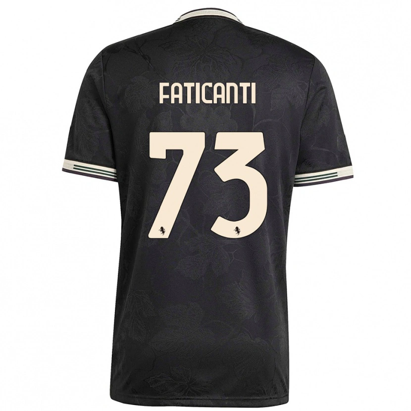 Danxen Niño Camiseta Giacomo Faticanti #73 Negro Blanco Verde Equipación Tercera 2025/26 La Camisa