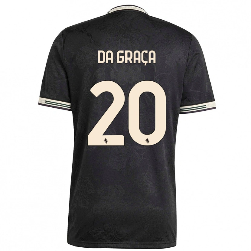 Danxen Niño Camiseta Cosimo Da Graça #20 Negro Blanco Verde Equipación Tercera 2025/26 La Camisa