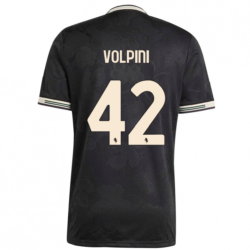 Danxen Niño Camiseta Viola Volpini #42 Negro Blanco Verde Equipación Tercera 2025/26 La Camisa