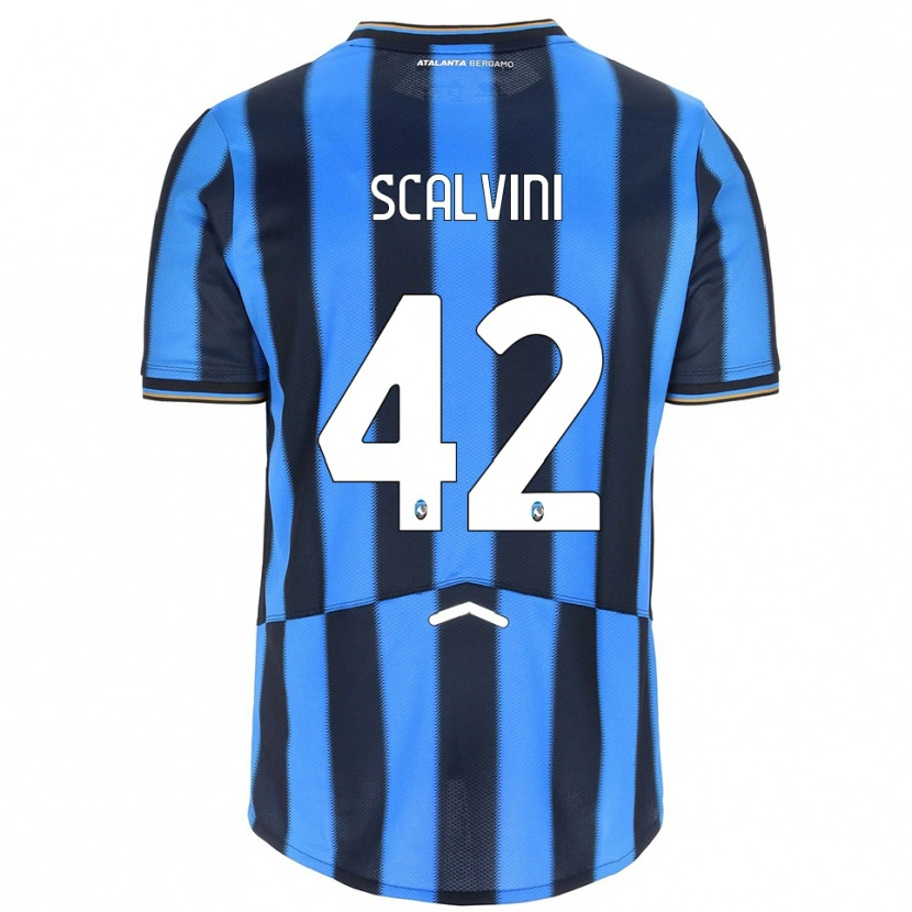 Danxen Hombre Camiseta Giorgio Scalvini #42 Azul Cielo Negro 1ª Equipación 2025/26 La Camisa
