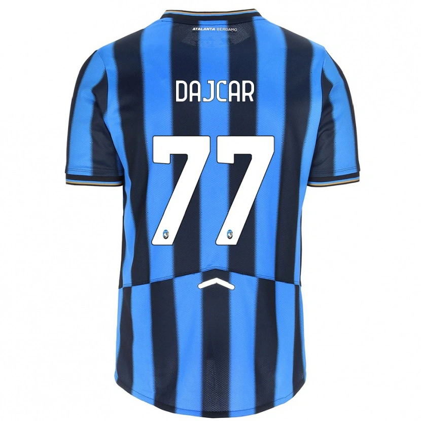 Danxen Hombre Camiseta Matevz Dajcar #77 Azul Cielo Negro 1ª Equipación 2025/26 La Camisa