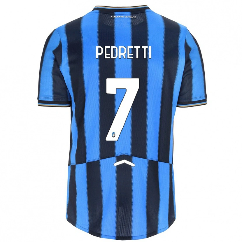 Danxen Hombre Camiseta Mattia Pedretti #7 Azul Cielo Negro 1ª Equipación 2025/26 La Camisa