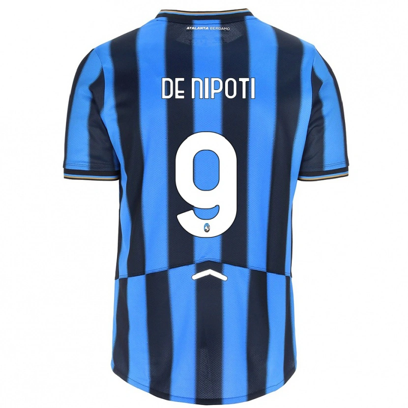 Danxen Hombre Camiseta Tommaso De Nipoti #9 Azul Cielo Negro 1ª Equipación 2025/26 La Camisa