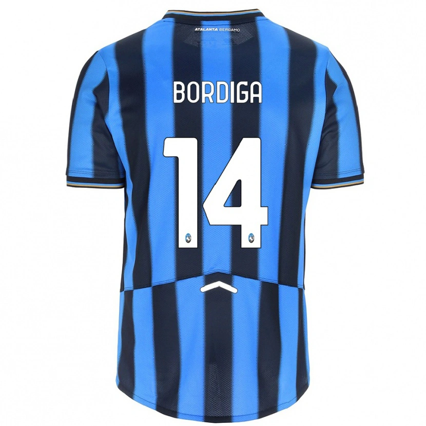 Danxen Hombre Camiseta Michele Bordiga #14 Azul Cielo Negro 1ª Equipación 2025/26 La Camisa