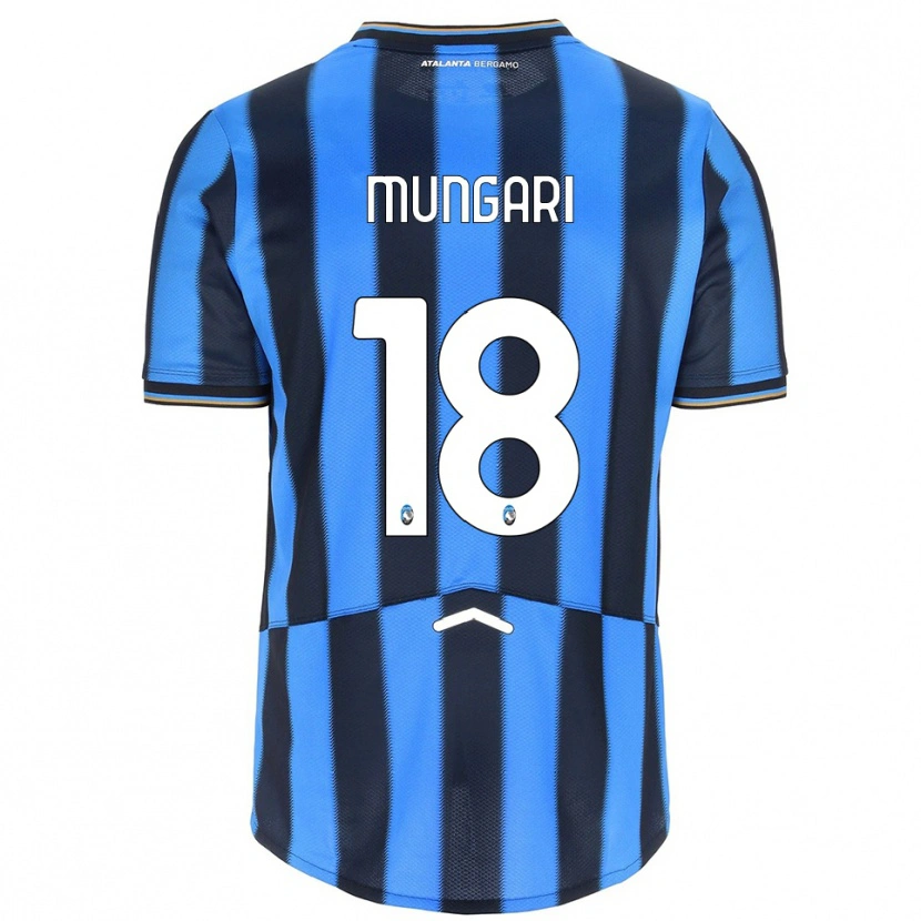 Danxen Hombre Camiseta Giuseppe Mungari #18 Azul Cielo Negro 1ª Equipación 2025/26 La Camisa