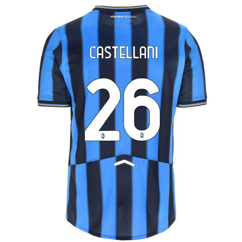 Danxen Hombre Camiseta Eleonora Castellani #26 Azul Cielo Negro 1ª Equipación 2025/26 La Camisa