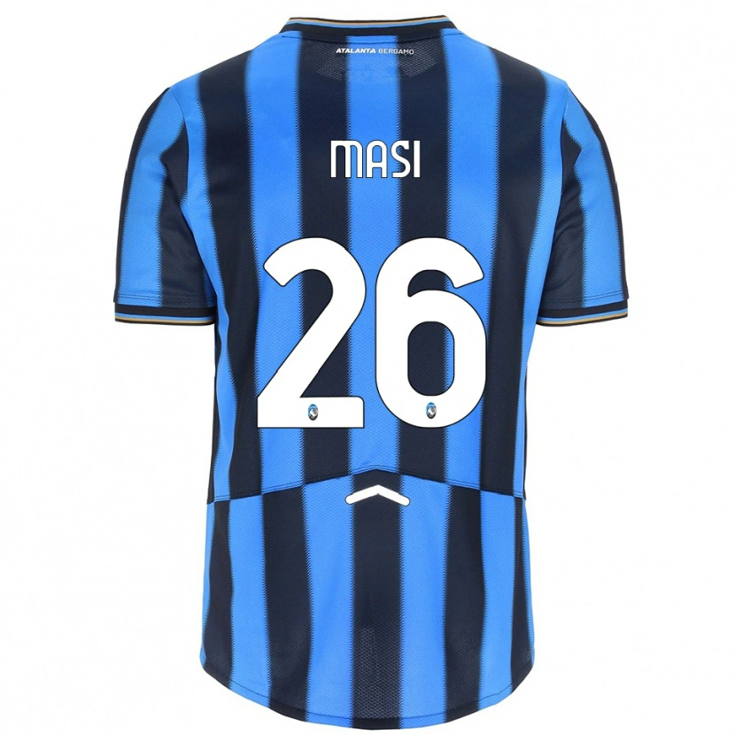 Danxen Hombre Camiseta Alberto Masi #26 Azul Cielo Negro 1ª Equipación 2025/26 La Camisa
