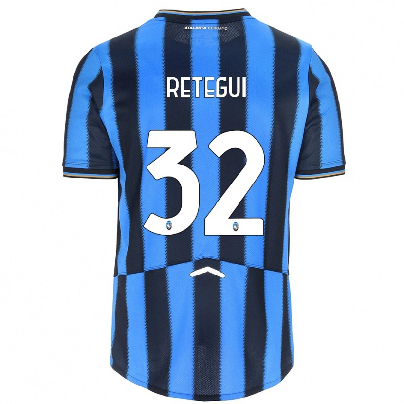 Danxen Hombre Camiseta Mateo Retegui #32 Azul Cielo Negro 1ª Equipación 2025/26 La Camisa