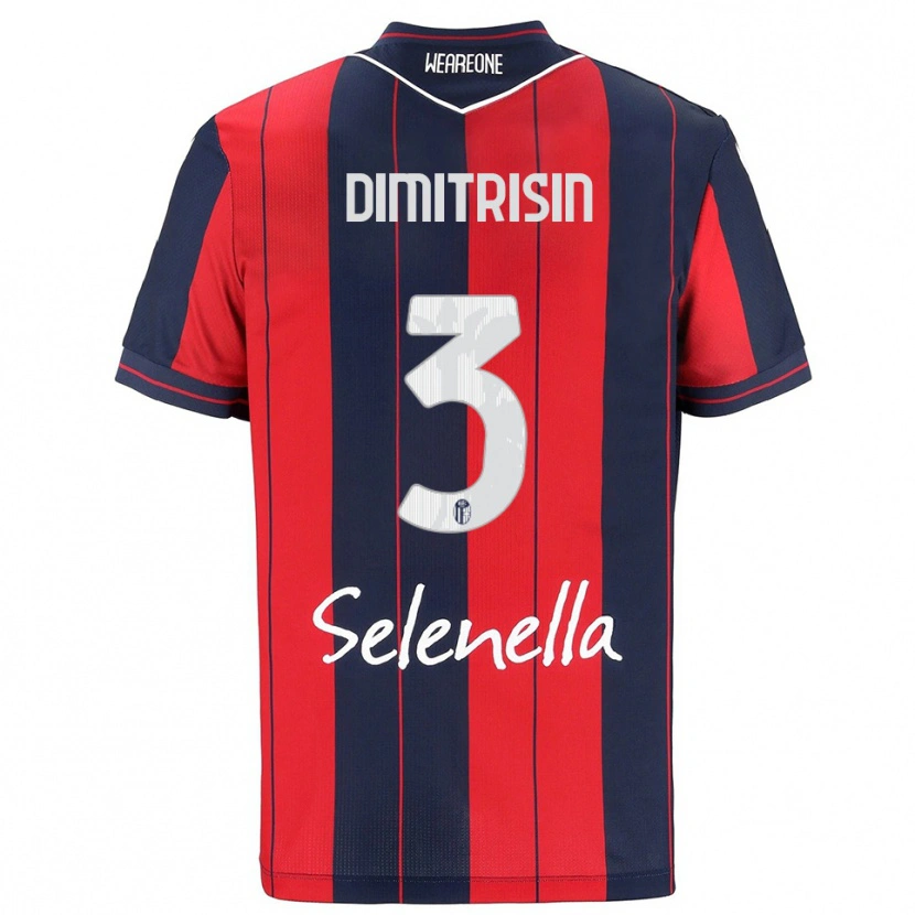 Danxen Hombre Camiseta Daniil Dimitrișin #3 Rojo Marino 1ª Equipación 2025/26 La Camisa