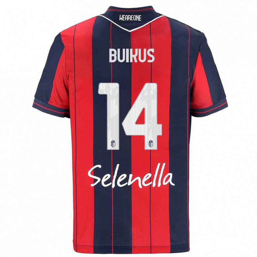 Danxen Hombre Camiseta Adomas Buikus #14 Rojo Marino 1ª Equipación 2025/26 La Camisa