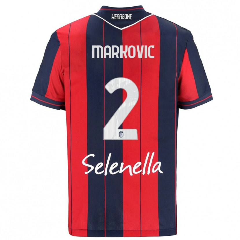 Danxen Hombre Camiseta Petar Markovic #2 Rojo Marino 1ª Equipación 2025/26 La Camisa