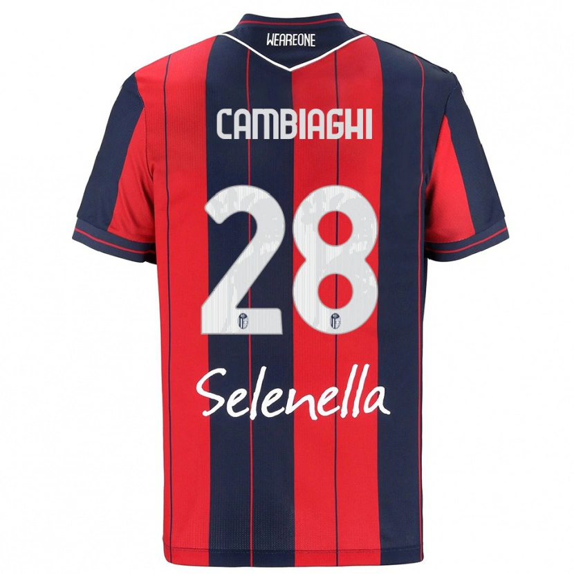 Danxen Hombre Camiseta Nicolò Cambiaghi #28 Rojo Marino 1ª Equipación 2025/26 La Camisa