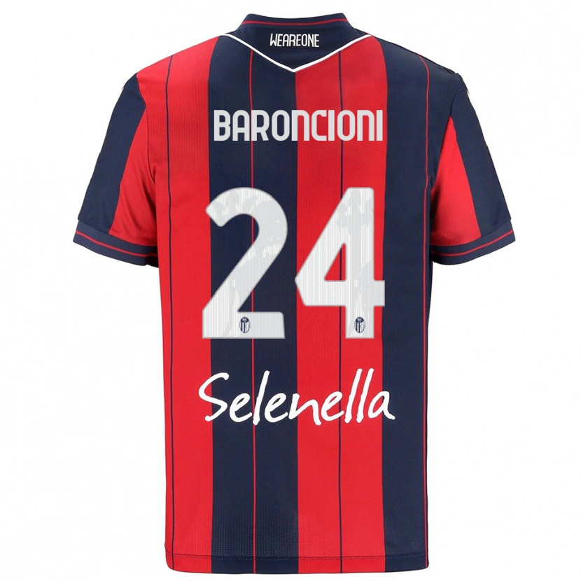 Danxen Hombre Camiseta Davide Baroncioni #24 Rojo Marino 1ª Equipación 2025/26 La Camisa