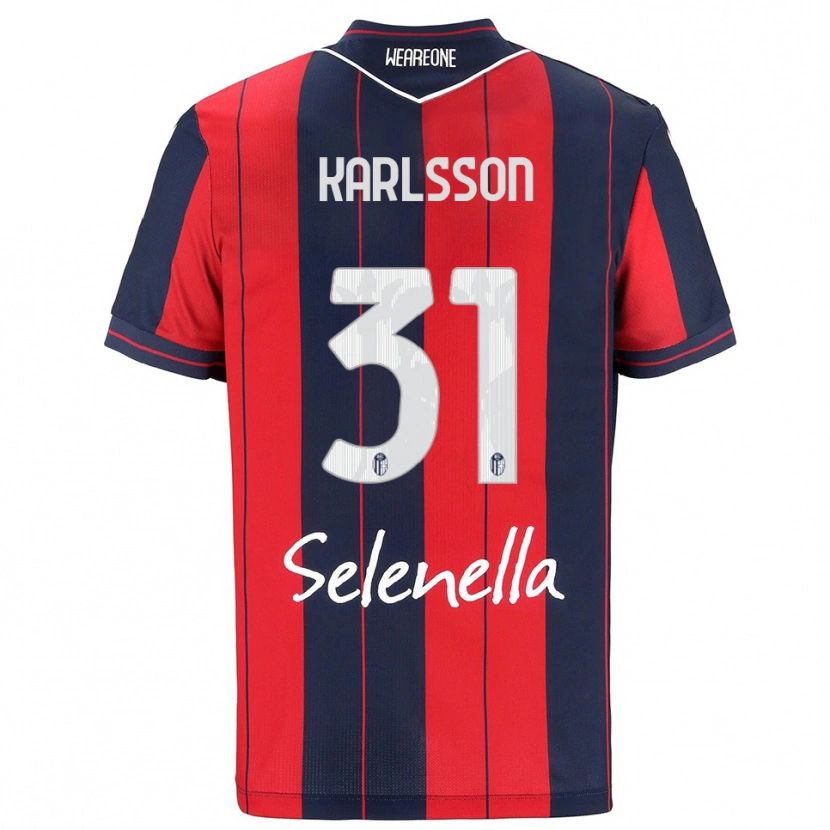 Danxen Hombre Camiseta Kazper Karlsson #31 Rojo Marino 1ª Equipación 2025/26 La Camisa