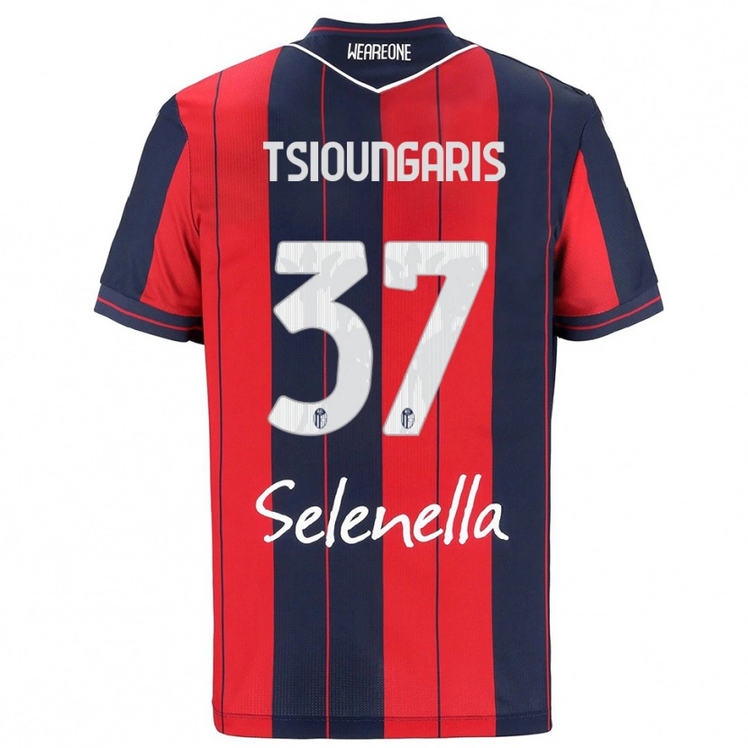 Danxen Hombre Camiseta Theodoros Tsioungaris #37 Rojo Marino 1ª Equipación 2025/26 La Camisa