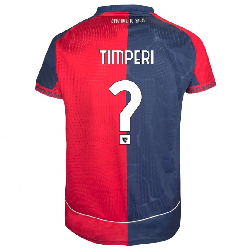 Danxen Hombre Camiseta Giordano Timperi #0 Rojo Marino 1ª Equipación 2025/26 La Camisa