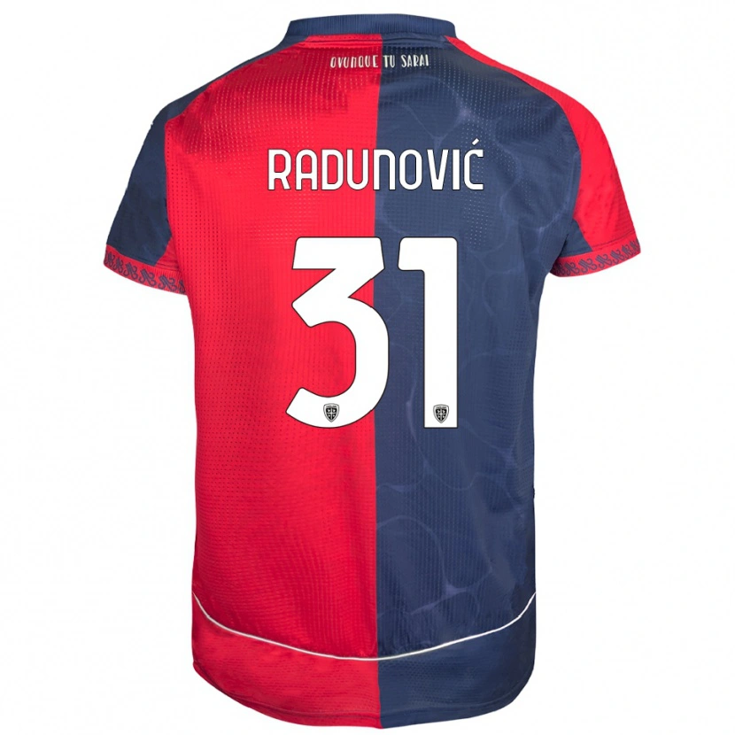 Danxen Hombre Camiseta Boris Radunović #31 Rojo Marino 1ª Equipación 2025/26 La Camisa
