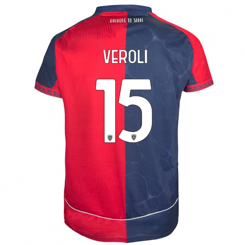 Danxen Hombre Camiseta Davide Veroli #15 Rojo Marino 1ª Equipación 2025/26 La Camisa