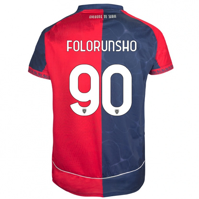 Danxen Hombre Camiseta Michael Folorunsho #90 Rojo Marino 1ª Equipación 2025/26 La Camisa