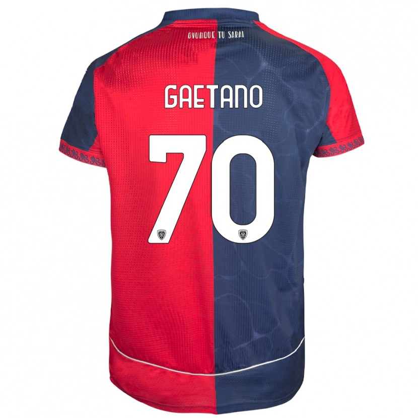 Danxen Hombre Camiseta Gianluca Gaetano #70 Rojo Marino 1ª Equipación 2025/26 La Camisa
