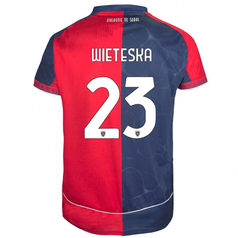 Danxen Hombre Camiseta Mateusz Wieteska #23 Rojo Marino 1ª Equipación 2025/26 La Camisa